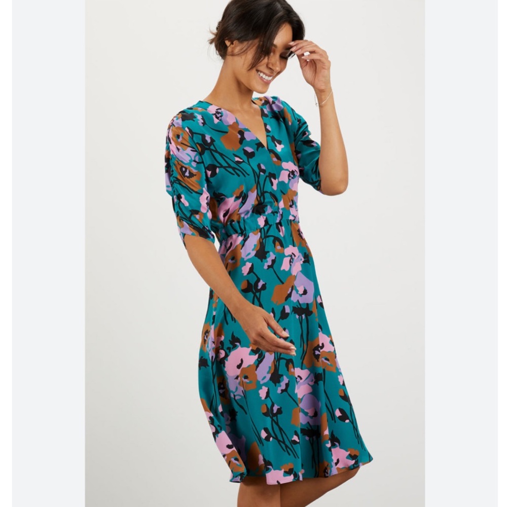 Tucker The Market‎ Dini Silk Floral Midi Dress, BNWT